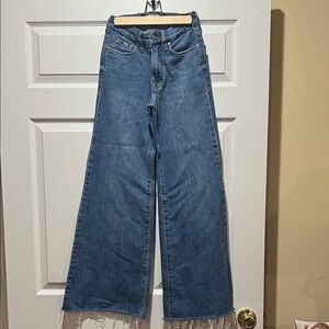 Good American Women's Blue  size 00/24 Wide-Leg Jeans